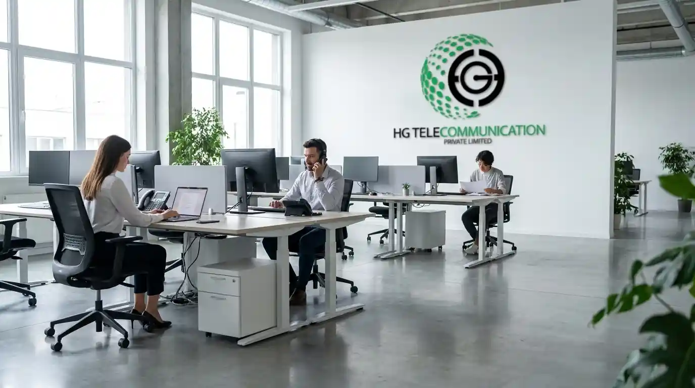 Office workers at desks
